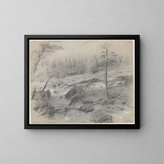 Les Dalles de Saint-Louis - Alfred Rudolph Waud — framed artwork on a wall