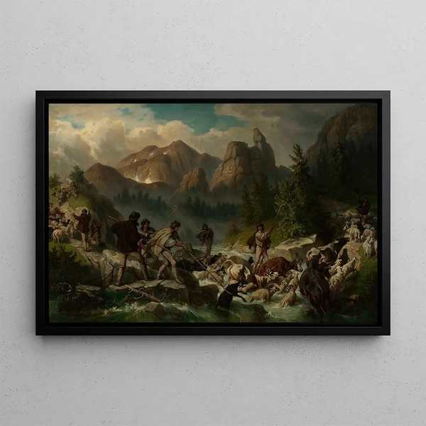 Motif of the Kościeliska Valley - Alfred Schoupp — framed artwork on a wall