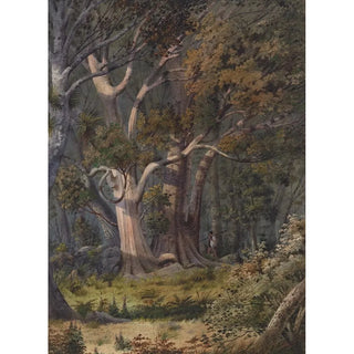 Reproduction of the painting of Hone Heke's Burial Site, Bay of Islands - Alfred Sharpe