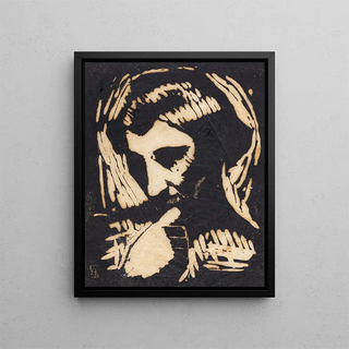 Portrait of a Man - Alfred Simonsen — framed artwork on a wall