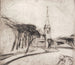 Route with church - Alfred Simonsen — artwork view