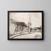 Route with church - Alfred Simonsen — framed artwork on a wall