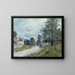 A bend in the road - Alfred Sisley — framed artwork on a wall