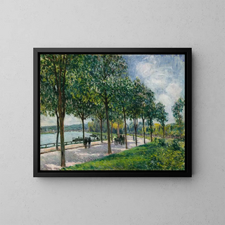 Avenue de châtaigniers - Alfred Sisley — framed artwork on a wall
