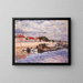 Barges sur le Loing à Saint-Mammes - Alfred Sisley — framed artwork on a wall