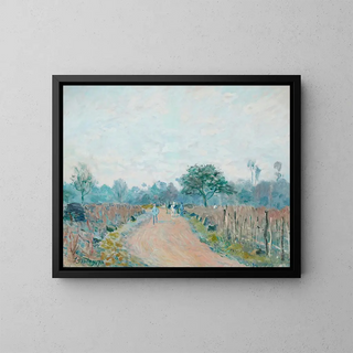 Chemin de Prunay à Louveciennes - Alfred Sisley — framed artwork on a wall