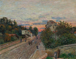 Sunset on the Versailles Road to Chaville - Alfred Sisley — artwork view