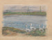 Four Geese by a Pond - Alfred Sisley — artwork view