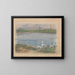 Four Geese by a Pond - Alfred Sisley — framed artwork on a wall