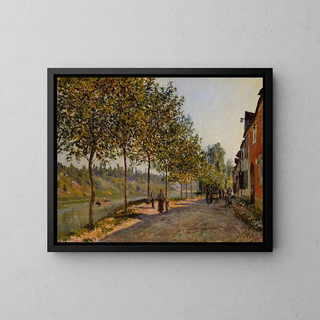 Morning in June at Saint-Mammes - Alfred Sisley — framed artwork on a wall