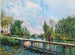 La passerelle du chemin de halage du canal du Loing - Alfred Sisley — artwork view