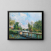 La passerelle du chemin de halage du canal du Loing - Alfred Sisley — framed artwork on a wall