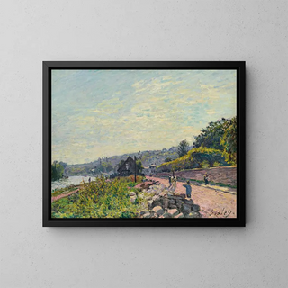La Seine à Bas-Meudon - Alfred Sisley — framed artwork on a wall
