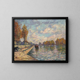 La Seine à Suresnes - Alfred Sisley — framed artwork on a wall