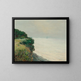 La falaise de Penarth - Alfred Sisley — framed artwork on a wall