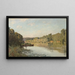Landscape of Bougival - Alfred Sisley — framed artwork on a wall