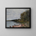 Laundresses near Champagne - Alfred Sisley — framed artwork on a wall