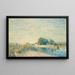 Le Barrage du canal du Loing, Saint-Mammès - Alfred Sisley — framed artwork on a wall