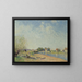 The Loing Canal at Saint-Mammes - Alfred Sisley — framed artwork on a wall