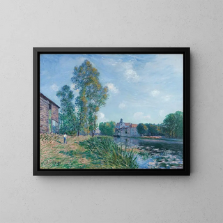 Le Loing à Moret - Alfred Sisley — framed artwork on a wall