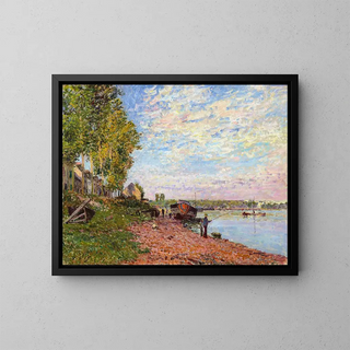 Le Loing à Saint-Mammes - Alfred Sisley — framed artwork on a wall