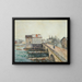 Le Pont de Moret et les Moulins, effet d'hiver - Alfred Sisley — framed artwork on a wall