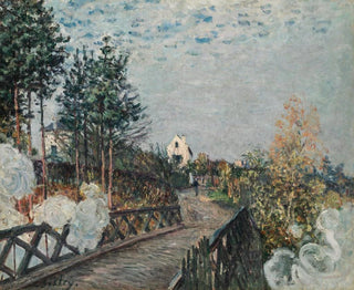 The railway bridge - Alfred Sisley — artwork view
