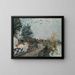 The railway bridge - Alfred Sisley — framed artwork on a wall
