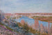 The village of Champagne at sunset in April - Alfred Sisley — artwork view