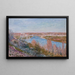 The village of Champagne at sunset in April - Alfred Sisley — framed artwork on a wall