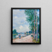 Les bords du Loing près de Moret - Alfred Sisley — framed artwork on a wall