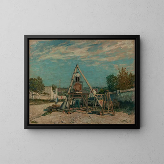 Les scieurs de long - Alfred Sisley — framed artwork on a wall