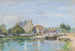 Maisons au bord de l'écluse de la Gazonne - Alfred Sisley — artwork view