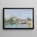 Maisons au bord de l'écluse de la Gazonne - Alfred Sisley — framed artwork on a wall