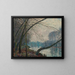 October Morning near Port-Marly - Alfred Sisley — framed artwork on a wall