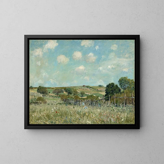 Prairie - Alfred Sisley — framed artwork on a wall