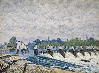 Weir de Molesey à Hampton Court - Alfred Sisley — artwork view