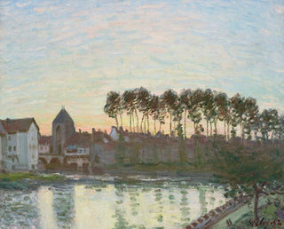 Moret-sur-Loing at Sunset - Alfred Sisley — artwork view
