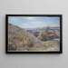 the hills of Moret on a spring morning - Alfred Sisley — framed artwork on a wall