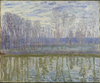 on the banks of the Loing - Alfred Sisley — artwork view