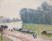 Péniches sur le Loing - Alfred Sisley — artwork view