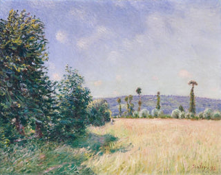 Prairies de Sahurs au soleil du matin - Alfred Sisley — artwork view