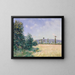 Prairies de Sahurs au soleil du matin - Alfred Sisley — framed artwork on a wall