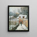 Snow at Louveciennes - Alfred Sisley — framed artwork on a wall