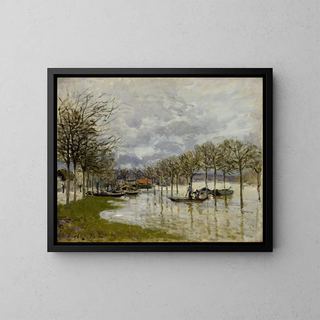 L'inondation sur la route de Saint-Germain - Alfred Sisley — framed artwork on a wall