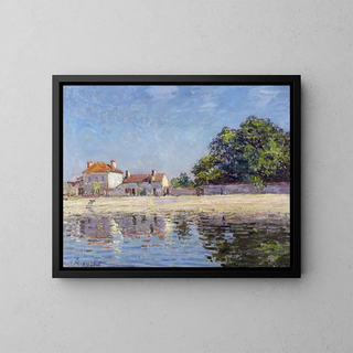La rivière Loing à Saint-Mammes - Alfred Sisley — framed artwork on a wall