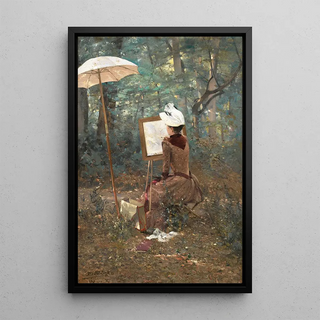 L'aquarelliste - Alfred Smith — framed artwork on a wall