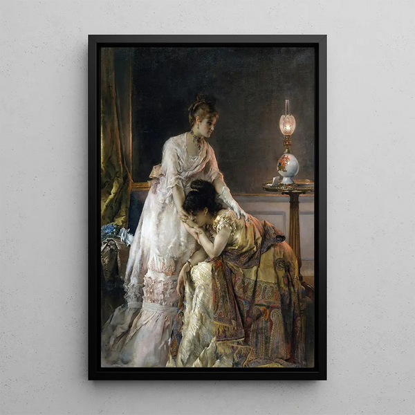 After the Ball - Alfred Stevens — framed artwork on a wall