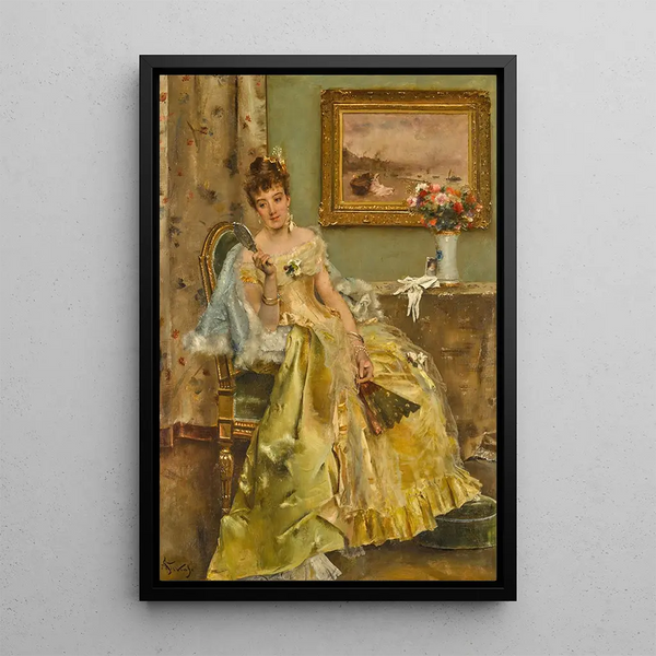 Coquetterie - Alfred Stevens — framed artwork on a wall