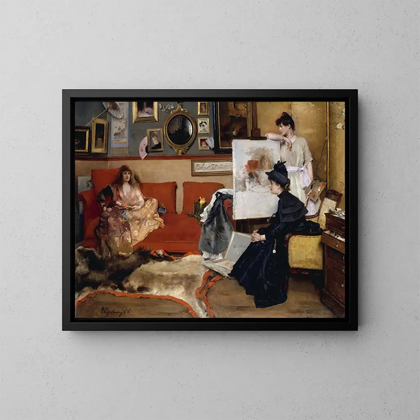 In the workshop - Alfred Stevens — framed artwork on a wall